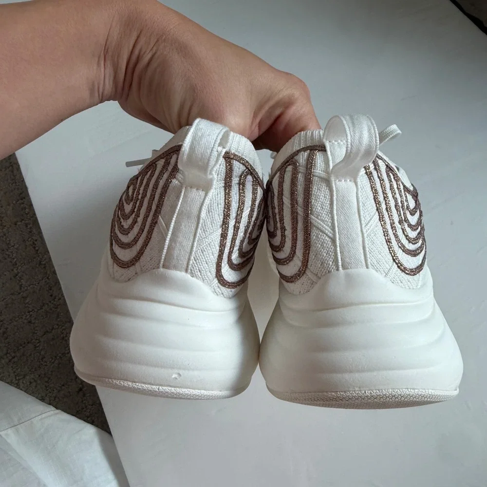 APL Womens Cream and Brown Sneakers